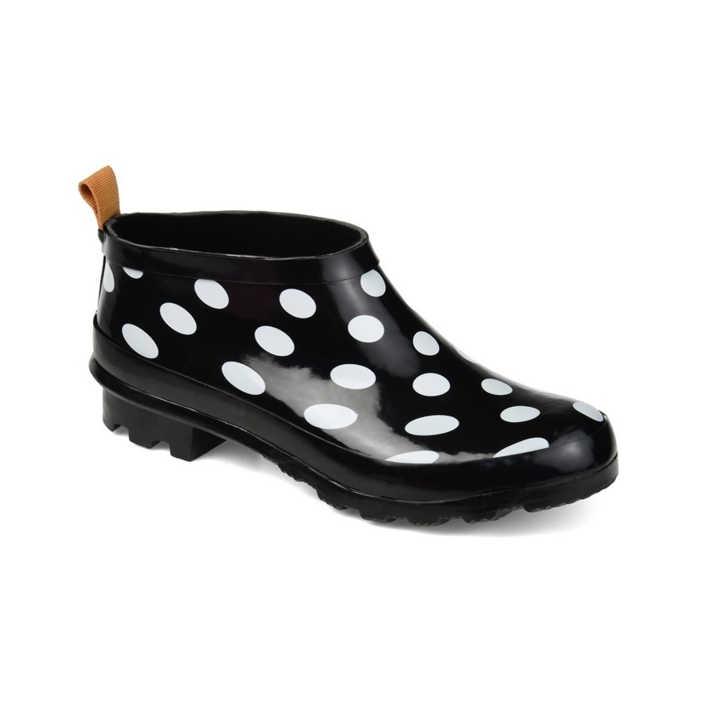 Journee Collection Womens Rainer Block Heel Rain Boots
Black Dot